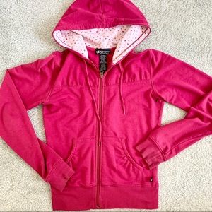 Magenta Hoodie with Hearts
